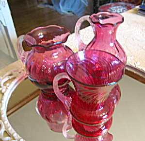 Cranberry Glass Trio