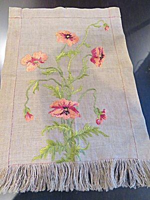 Arts & Crafts Poppy Linen Textile