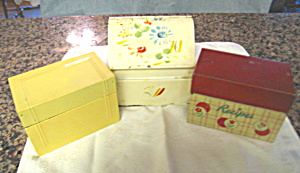 Recipe Boxes W/recipes Vintage