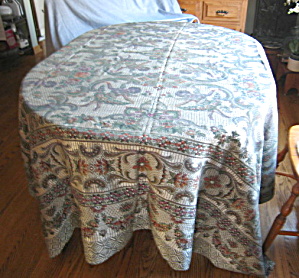 Large Vintage Silk Tablecloth
