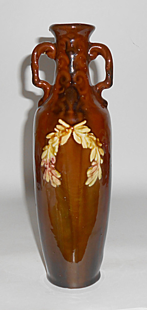 Peters And Reed Pottery Standard Glaze 2-handle Vase M