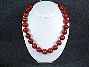 Red Round Coral Beads Necklace Designer