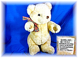 Gund 1982 13 Inch Plush Jointed Teddy Bear.