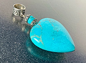 Jay King Finds Turquoise Sterling Silver Heart Pendant