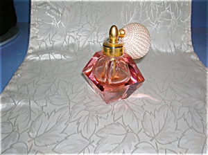 Pink Crystal Vintage Spritzer Perfume Bottle