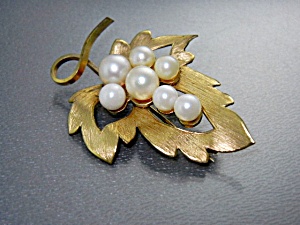 14k Gold Fill Wells Sterling Silver Cultured Pearl Pin