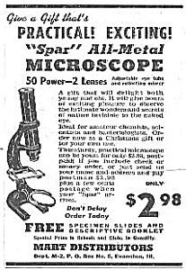 1946 Spar Microscope Magazine Ad
