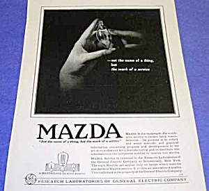 Gorgeous 1919 Art Deco Mazda Light Bulb Ad