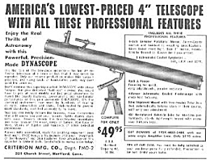 1958 Criterion Telescope Ad