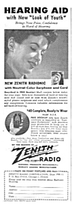 1944 Zenith Radio Hearing Aid Ad
