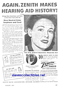 1944 Zenith Hearing Aid Ad