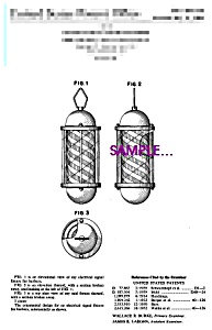 Patent Art: 1960s Barber Shop Signal Light - 8x10