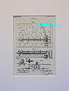 Patent Art: 1800s Regina Disk Music Box - Matted