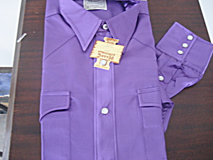 Purple H Bar C Men's Western Shirt