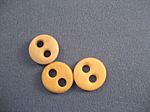 Three Very Old Bone Buttons