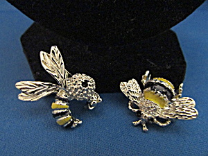 Two Bumble Bee Pins