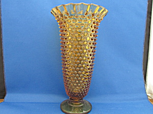 Large Fenton Hobnail Ruffled Vase