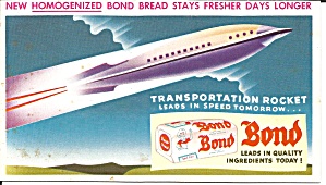 Bond Bread Rocketship Blotter Unused Lp0608