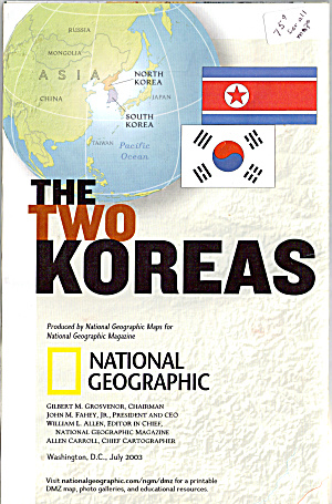 The Two Koreas Nat Geo Map Ma0006