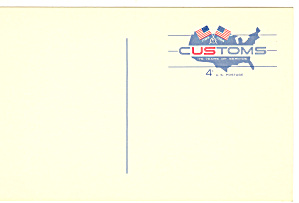 Ux50 4 Cent Red And Blue Custom Postal Card