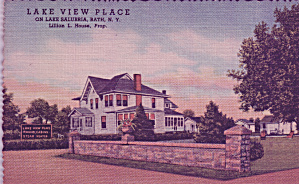 Bath New York Lake View Place Postcard P41390