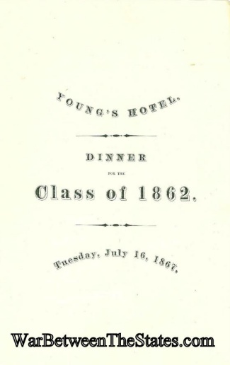 Harvard Class Of 1862 Dinner Program