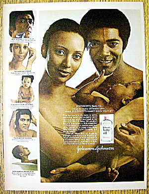 1975 Johnson's Baby Oil With Happy Family