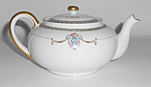 Noritake Porcelain China Laureate Demitasse Teapot W/li